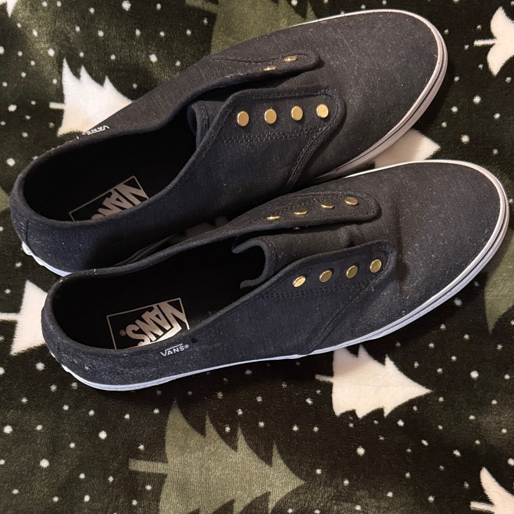 Vans Women's Slip-On Canvas Sneakers in Black